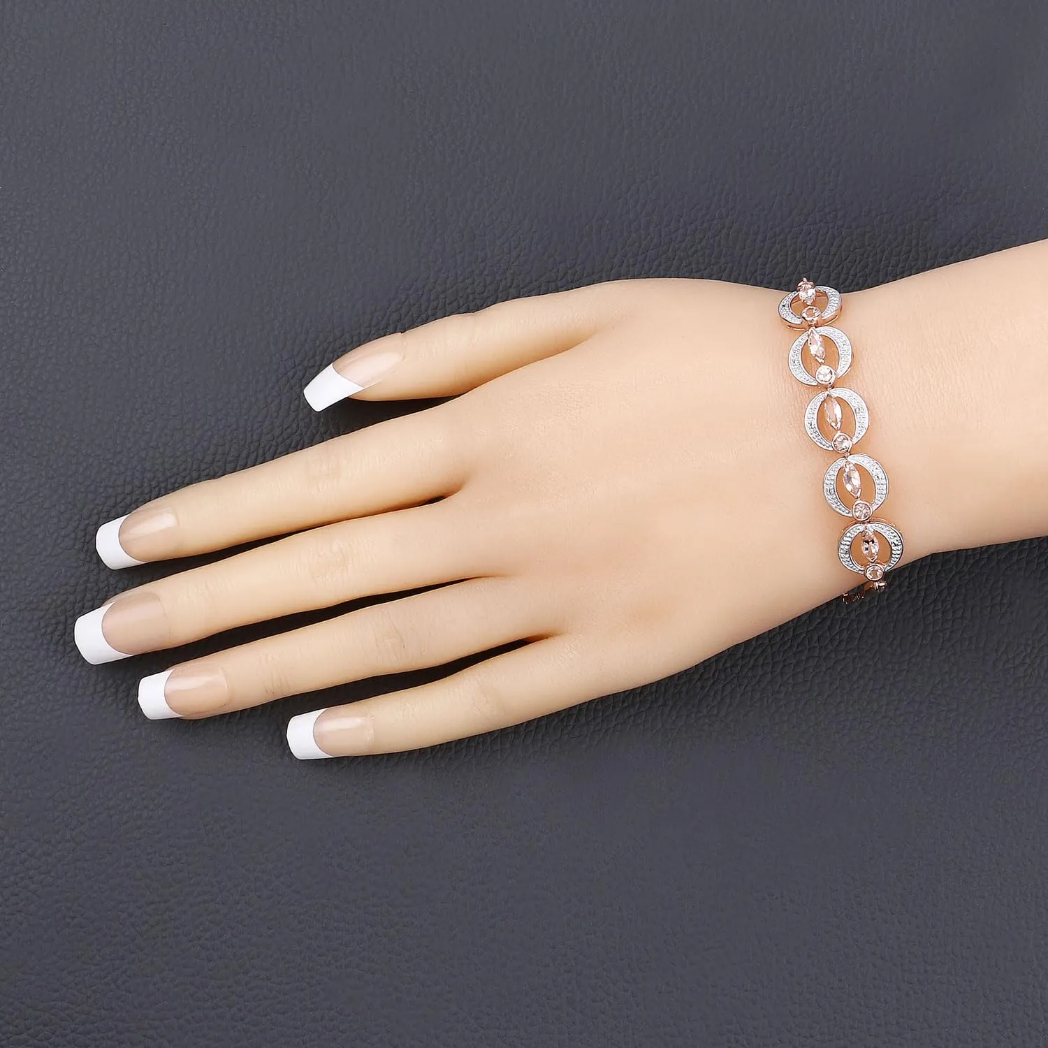Marquise Pink Morganite & Diamond Celestial Bolo Adjustable Bracelet sold by Zulily product image thumbnail 2