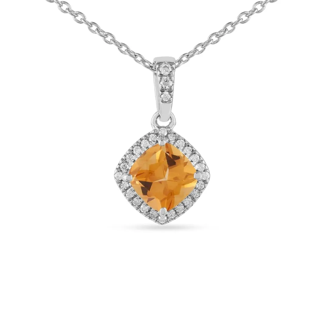Silver Natural Cushion Citrine Earrings and Necklace Jewelry Sets sold by Zulily product image thumbnail 2
