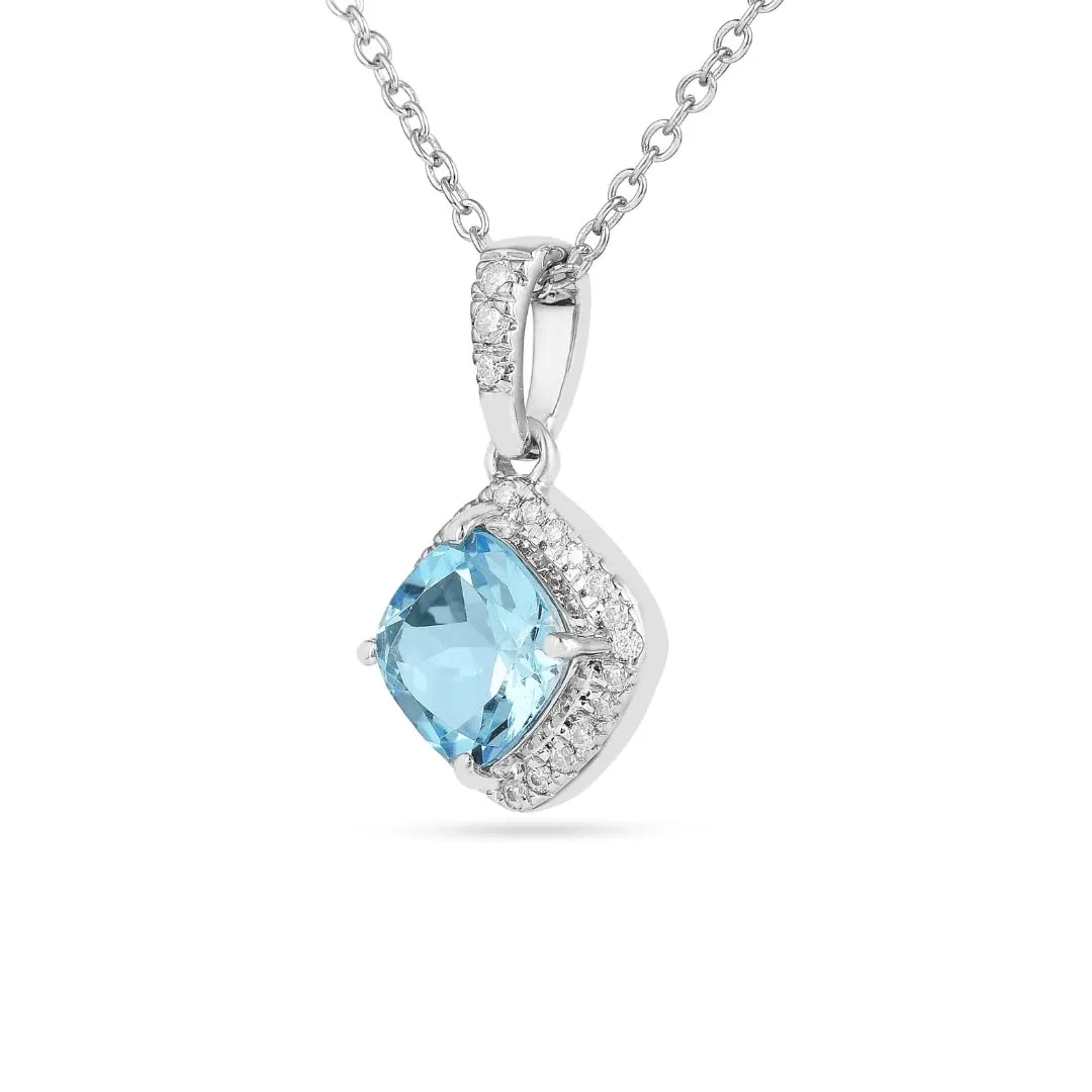 Earrings and Necklace Natural Cushion Blue Topaz Jewelry Sets sold by Zulily product image thumbnail 3