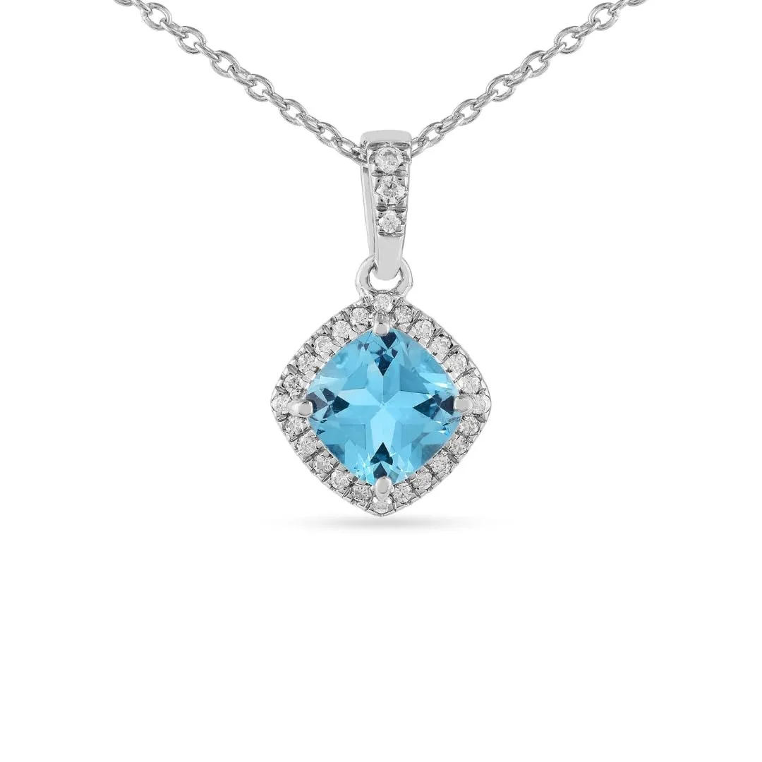Earrings and Necklace Natural Cushion Blue Topaz Jewelry Sets sold by Zulily product image thumbnail 2