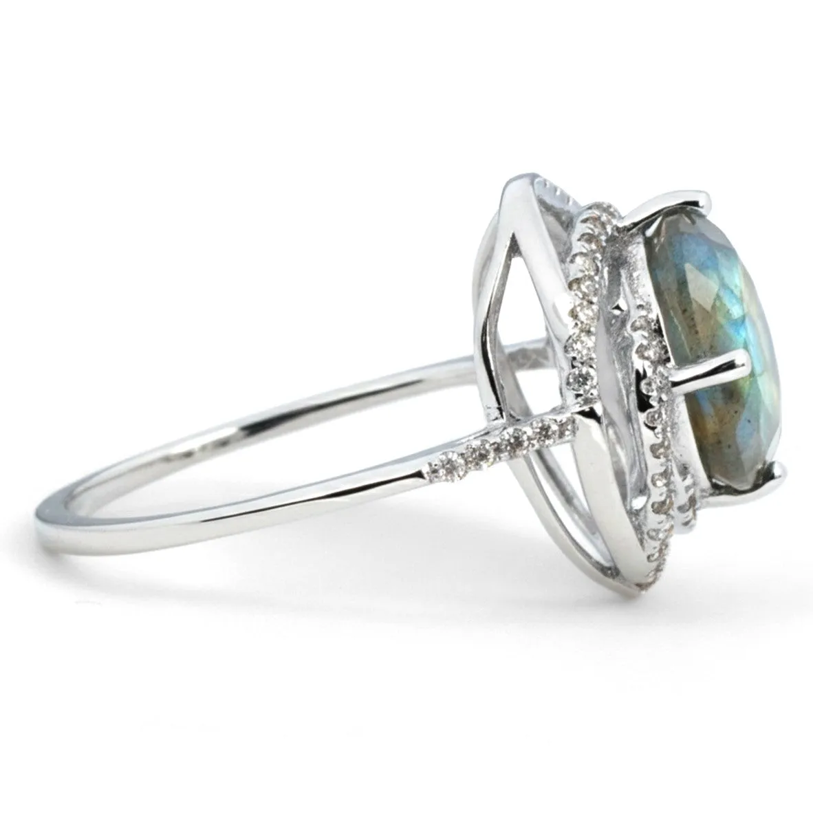 Natural Labradorite 925 Sterling Silver Statement Ring sold by Zulily product image thumbnail 4