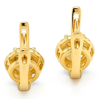 Yellow Natural Citrine Sterling Silver Earrings sold by Zulily product image thumbnail 3