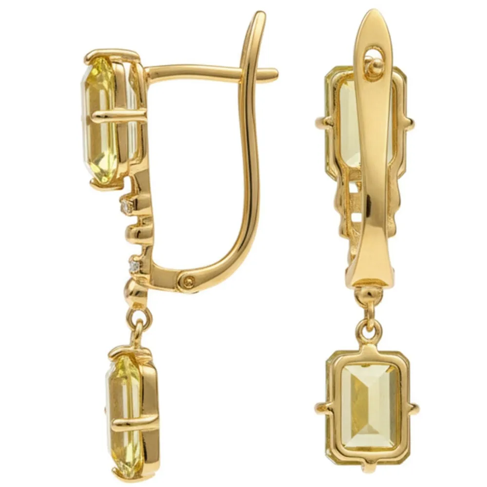 Natural Citrine Sterling Silver Drop Earrings sold by Zulily product image thumbnail 2