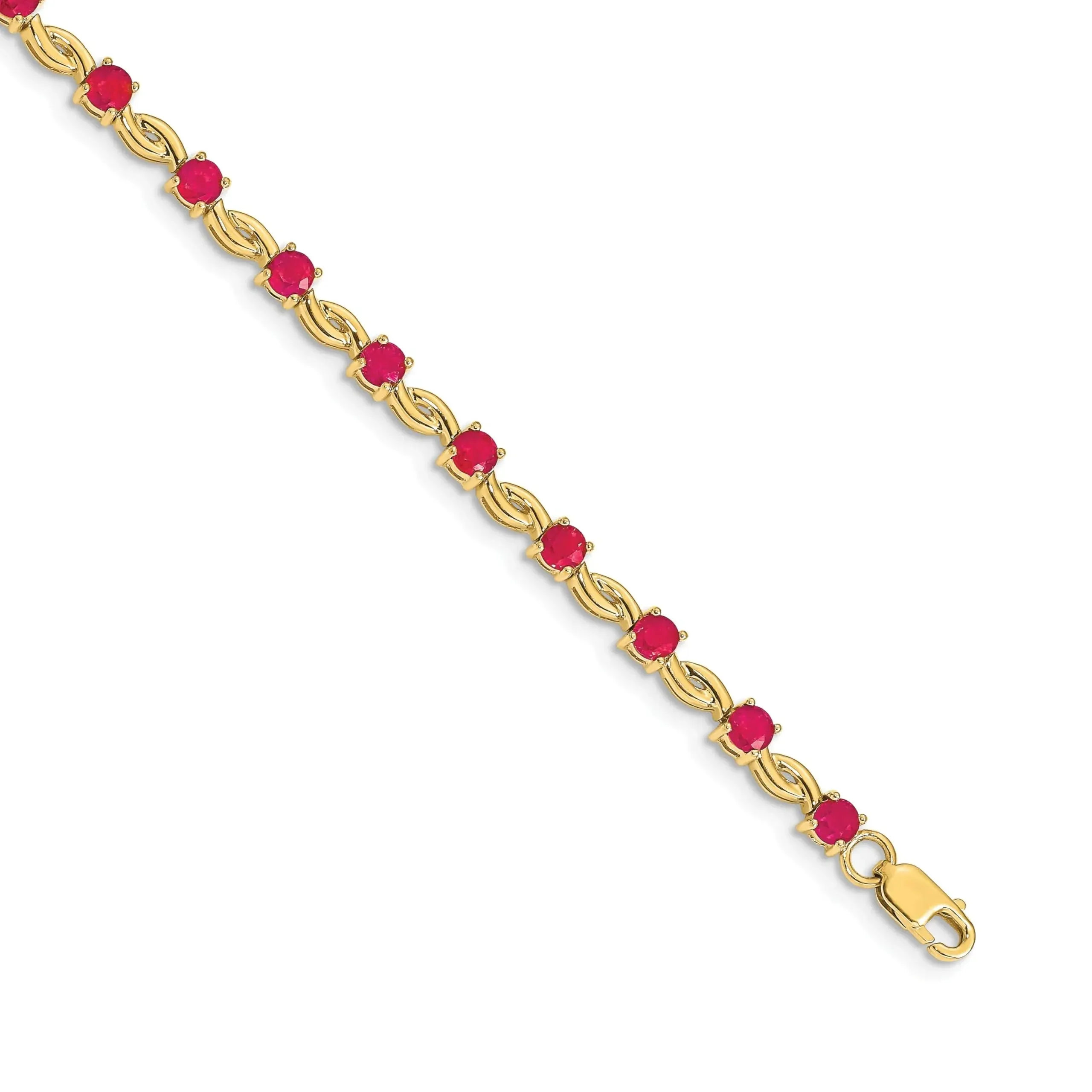 14k Gold Genuine Ruby Bracelet 2.8 Carats sold by Zulily product image thumbnail 3