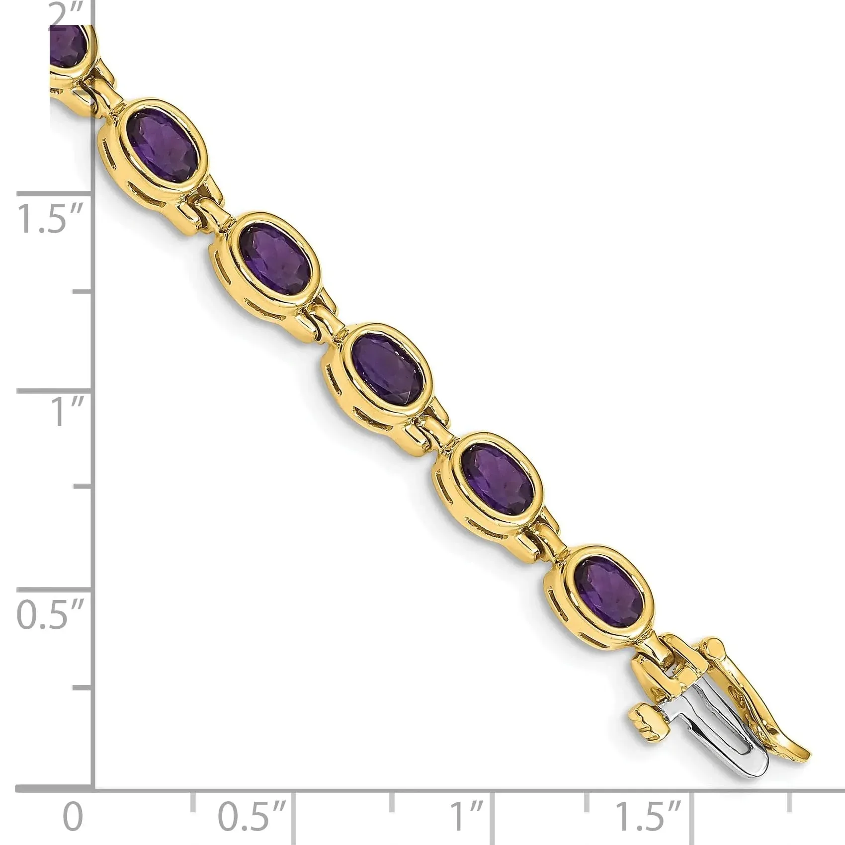 Genuine Amethyst 14K Yellow Gold Bracelet sold by Zulily product image thumbnail 4