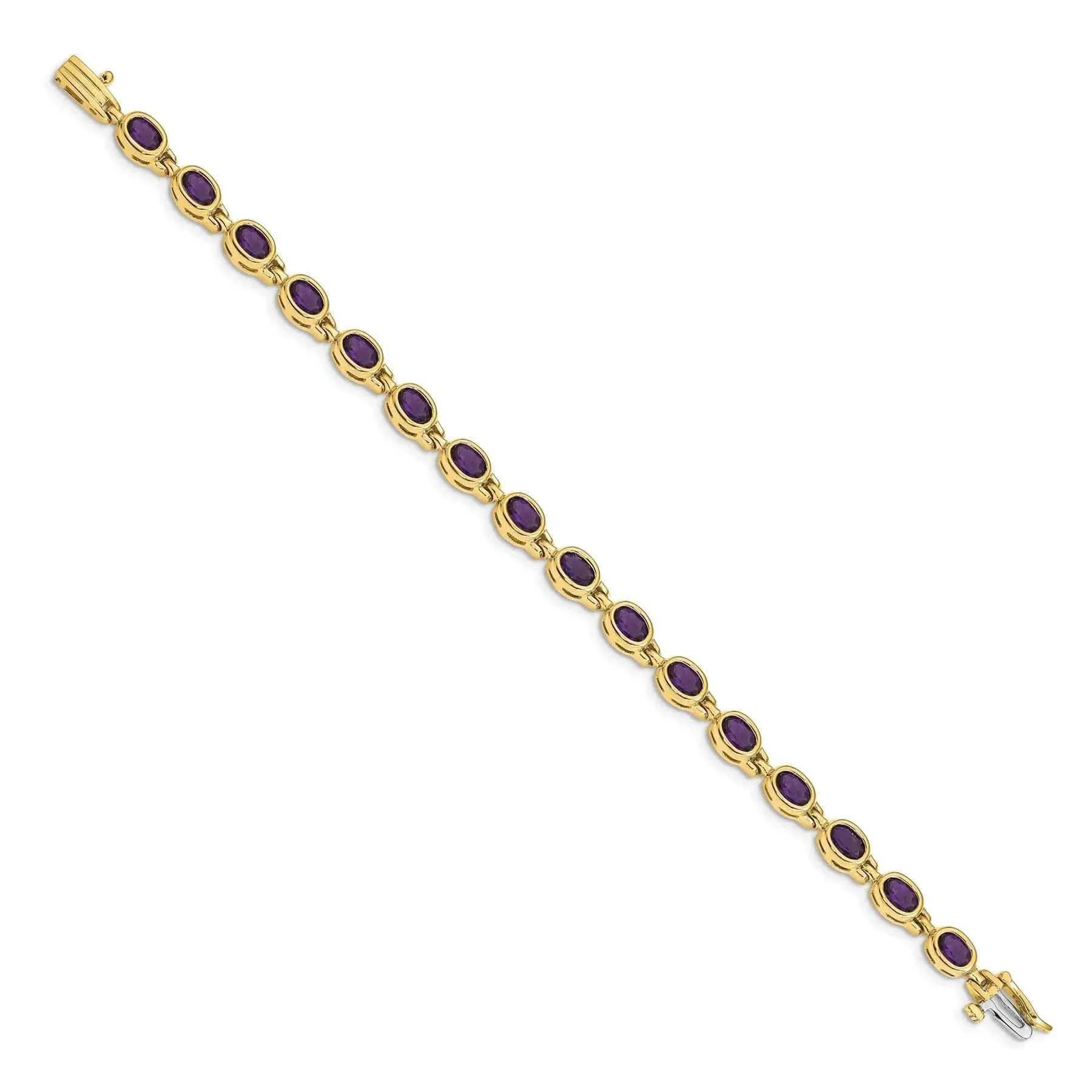 Genuine Amethyst 14K Yellow Gold Bracelet sold by Zulily product image thumbnail 3