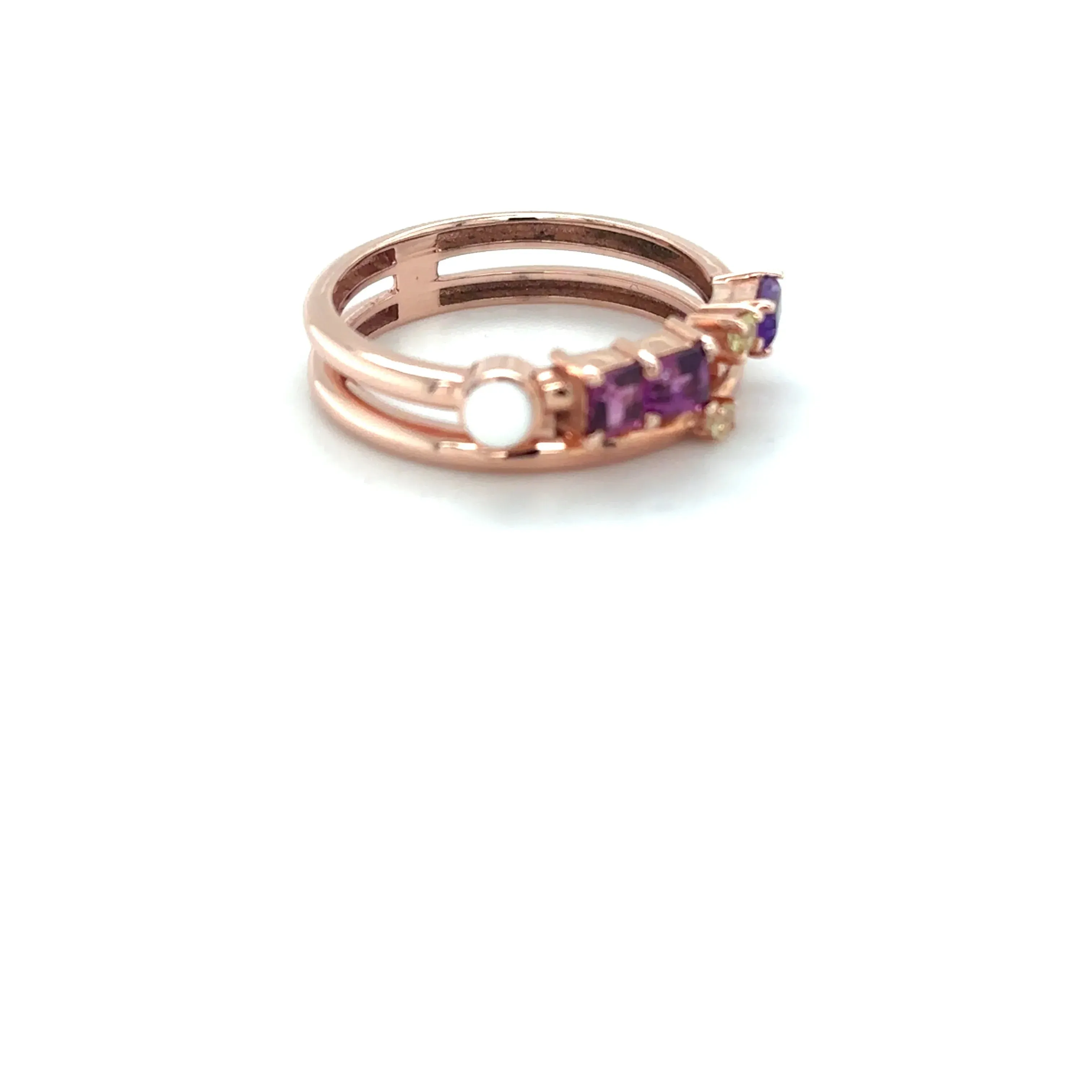 Natural Rhodolite and Multi Stone Silver Ring sold by Zulily product image thumbnail 5
