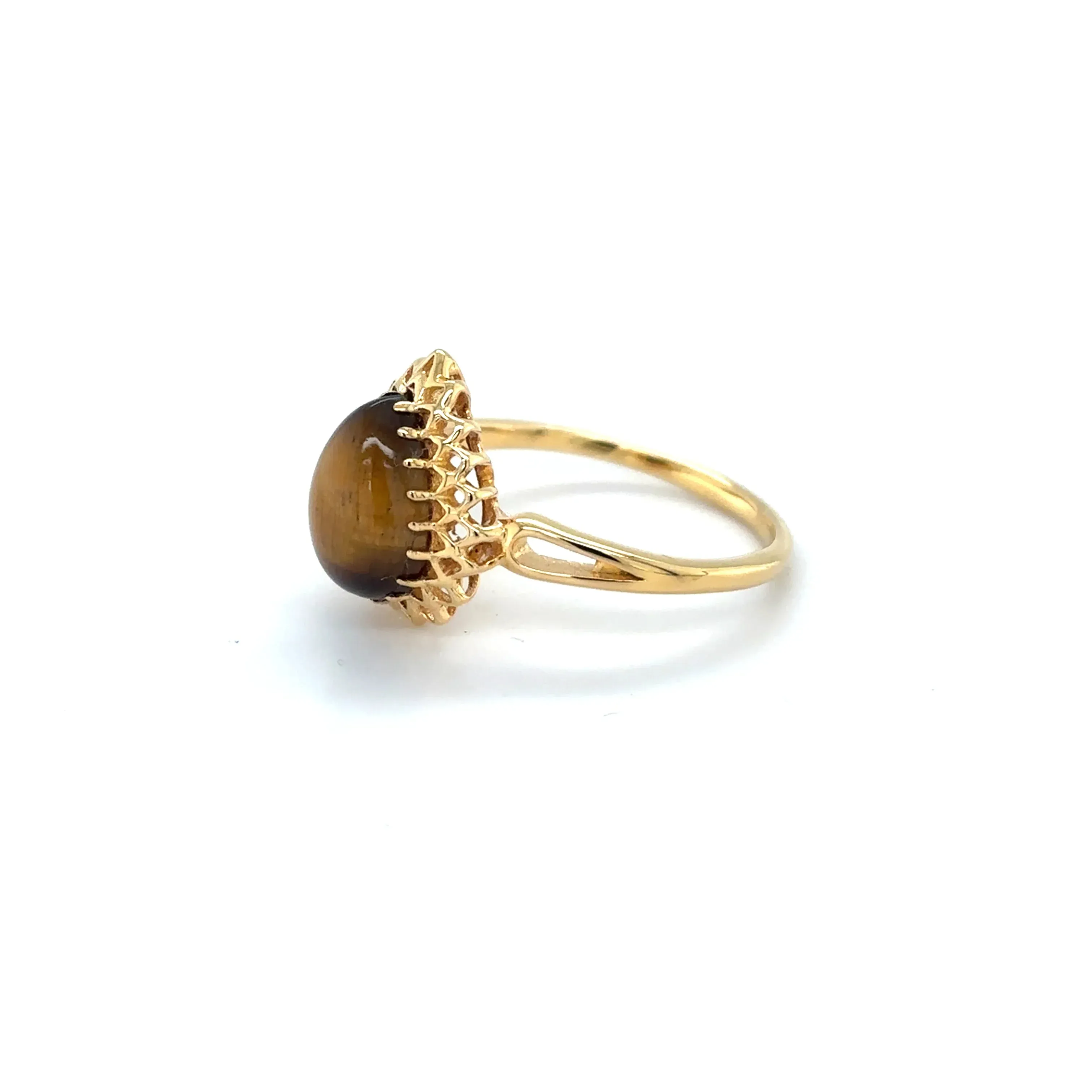 Golden Tigers Eye Pear Shaped Silver Ring sold by Zulily product image thumbnail 5