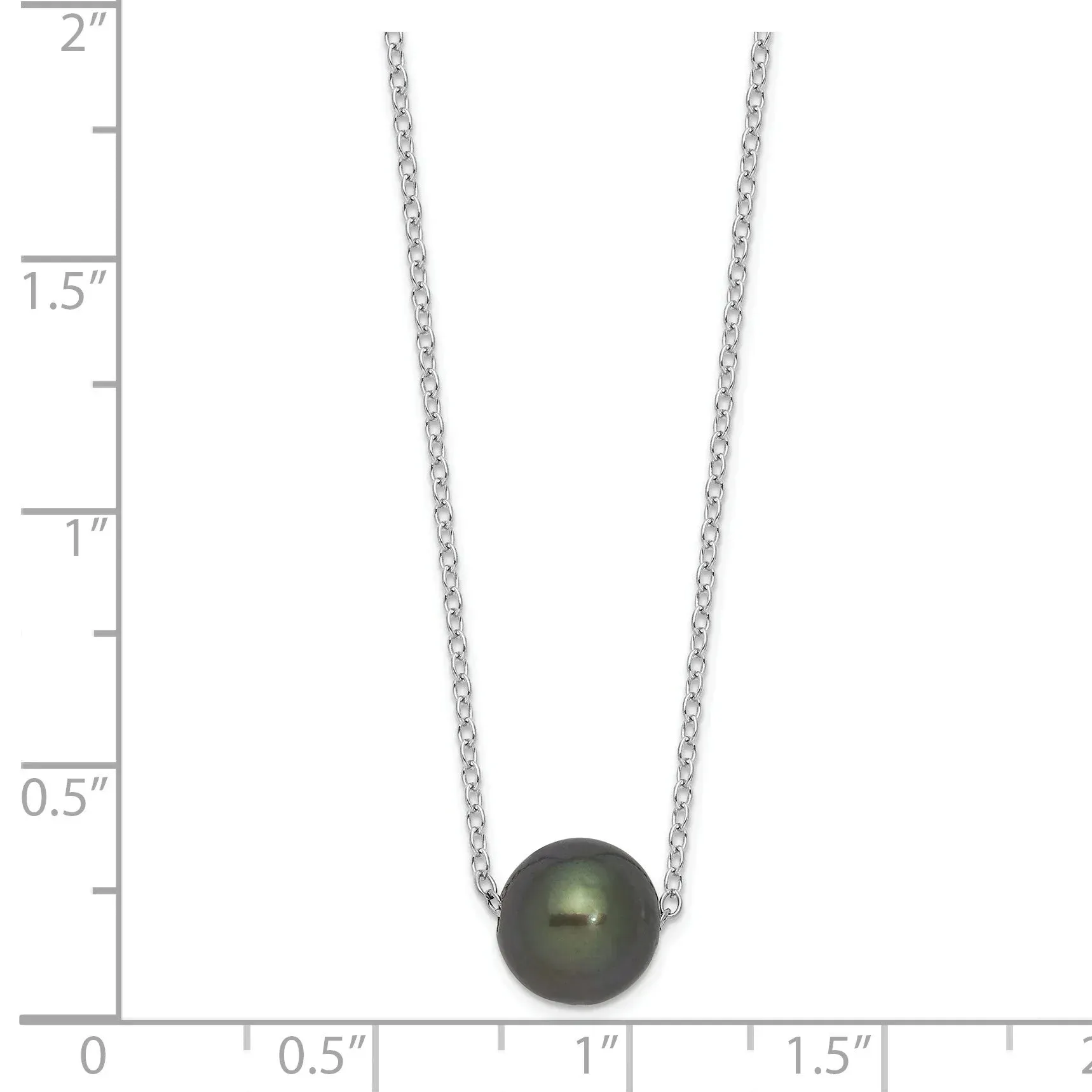 Black Cultured Tahitian Pearl Necklace sold by Zulily product image thumbnail 4
