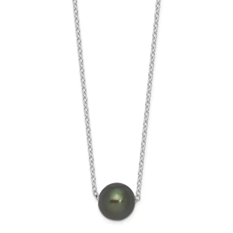 Black Cultured Tahitian Pearl Necklace made by Zulily