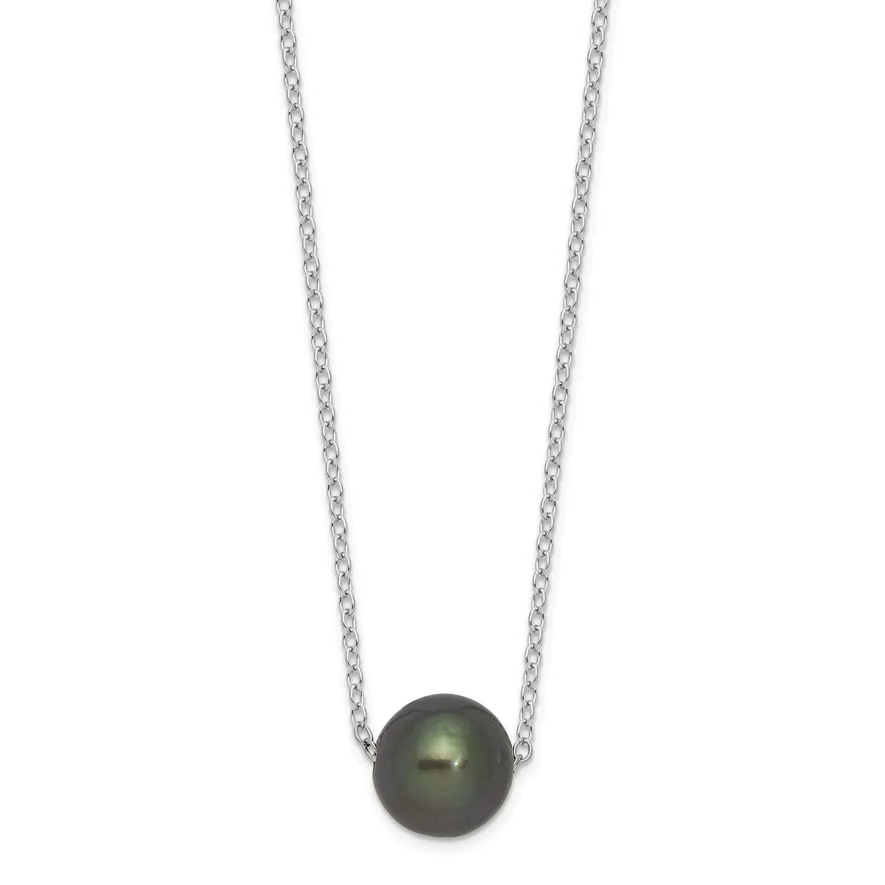 Black Cultured Tahitian Pearl Necklace sold by Zulily