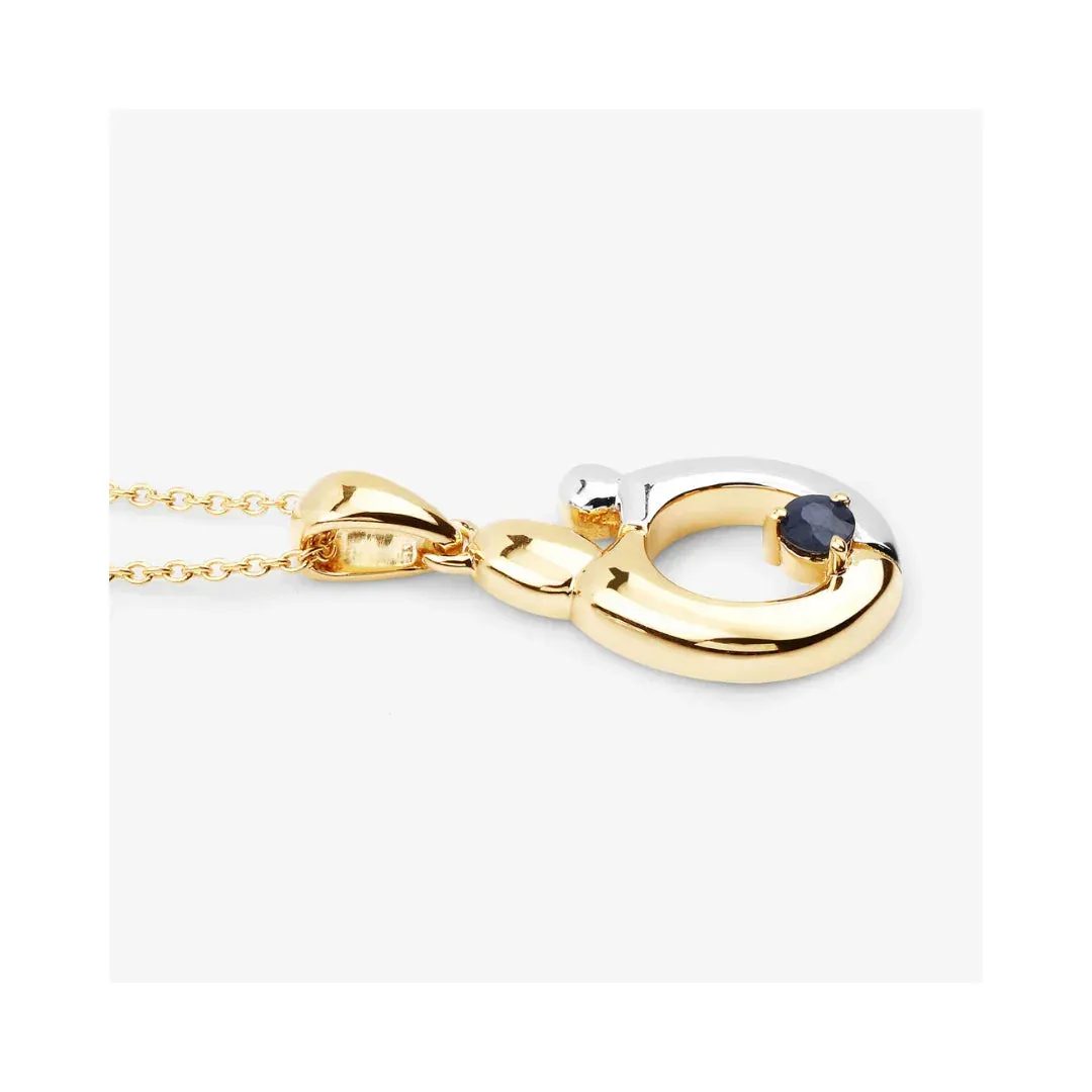 0.19 CTTW Heart Blue Sapphire Prong Silver Mom Pendant Necklace sold by Zulily product image thumbnail 3
