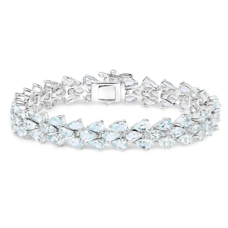Genuine Aquamarine Tennis Bracelet made by Zulily