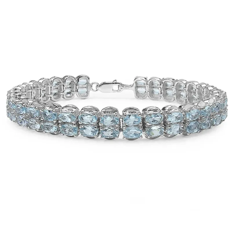 Genuine Blue Topaz Bracelet Silver made by Zulily