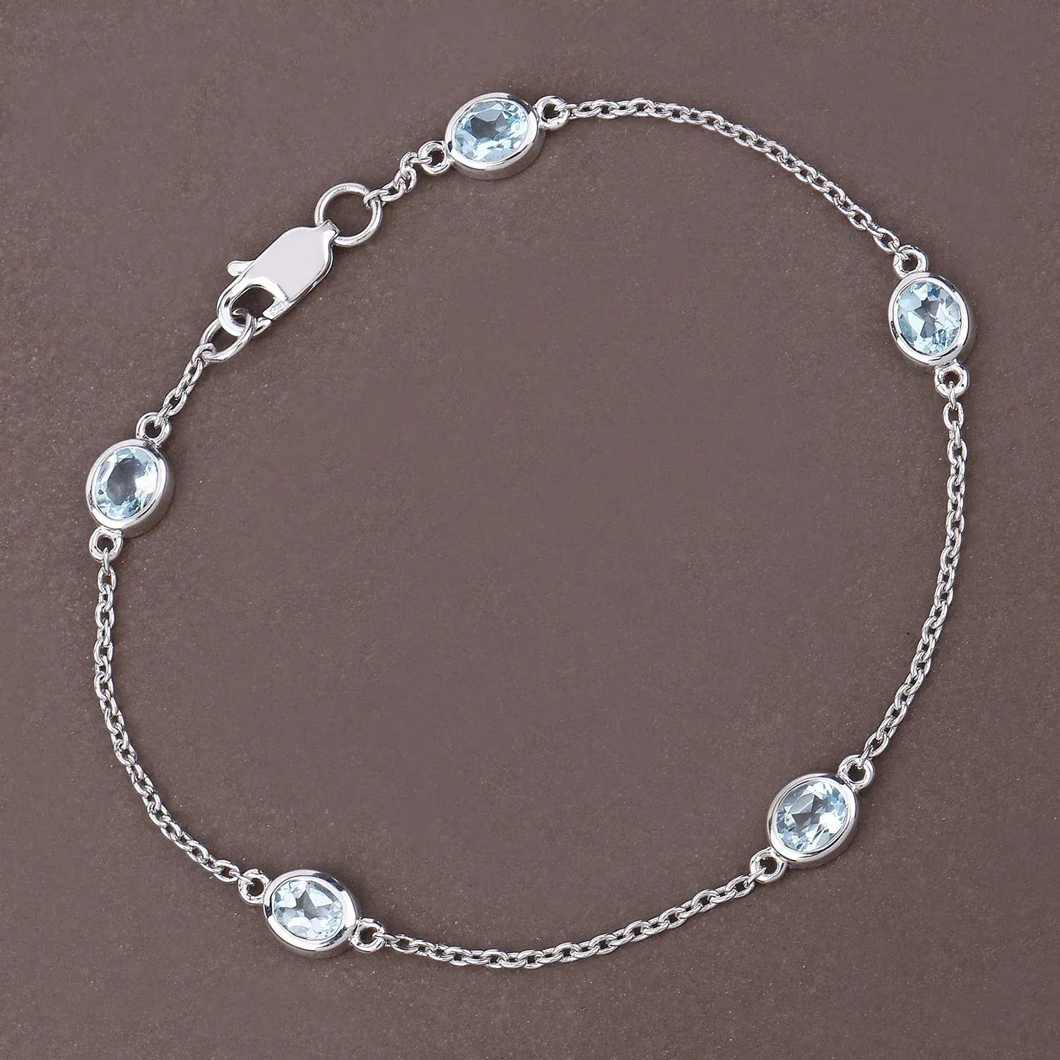 Genuine Blue Topaz By The Yard Bracelet sold by Zulily product image thumbnail 4