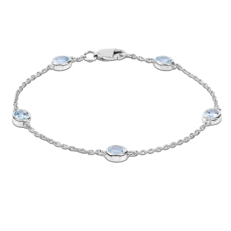 Genuine Blue Topaz By The Yard Bracelet made by Zulily