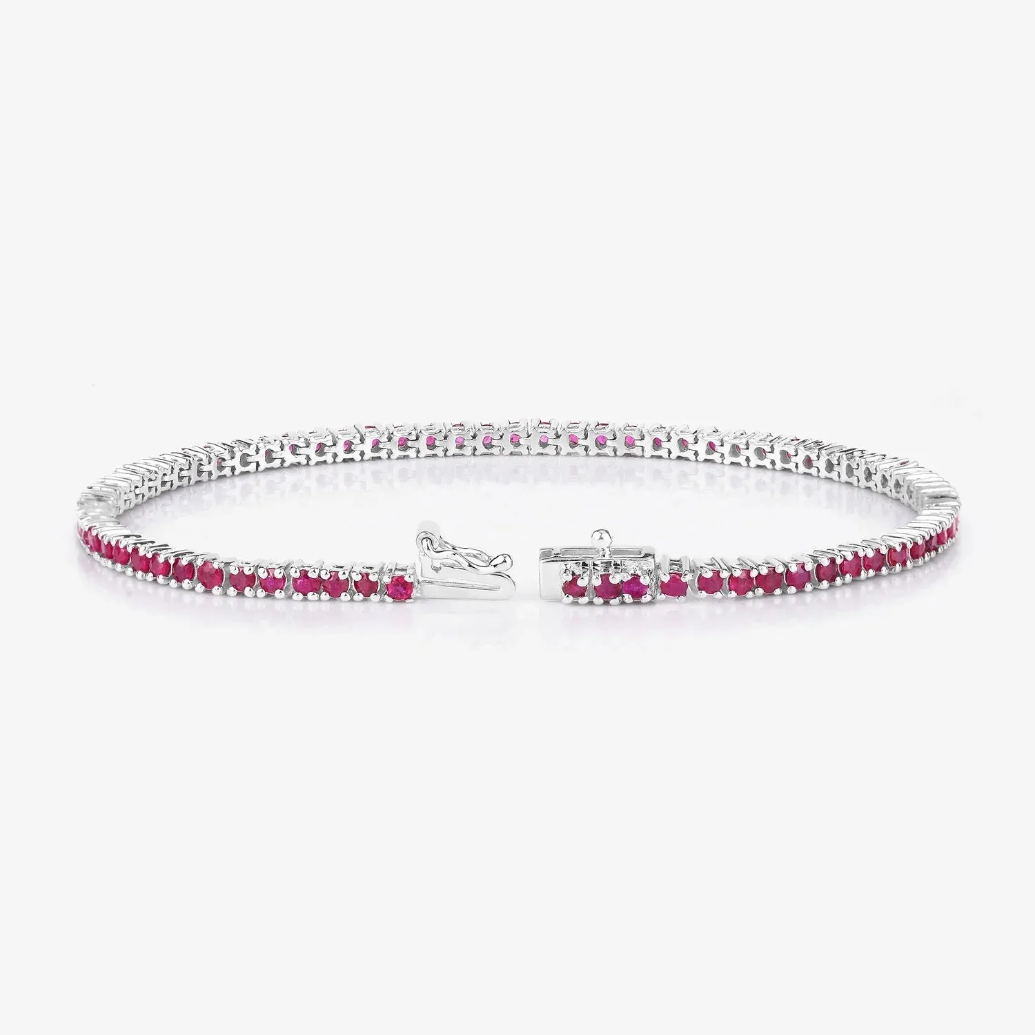 Genuine Pink Ruby Tennis Bracelet sold by Zulily product image thumbnail 2