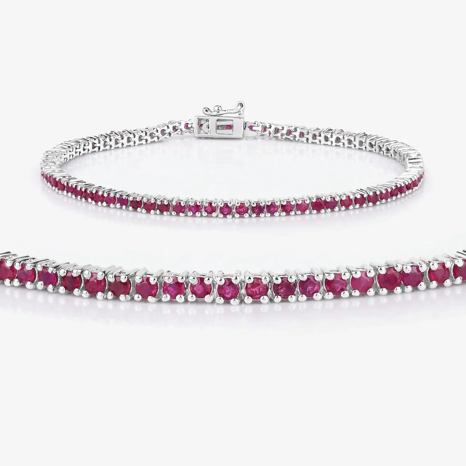 Genuine Pink Ruby Tennis Bracelet sold by Zulily product image thumbnail 3