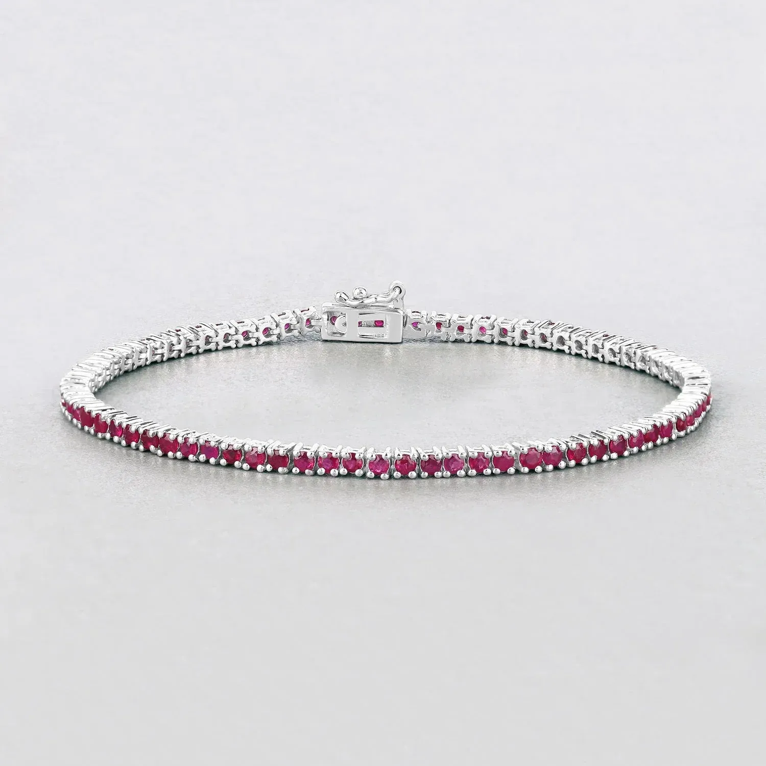 Genuine Pink Ruby Tennis Bracelet sold by Zulily product image thumbnail 4