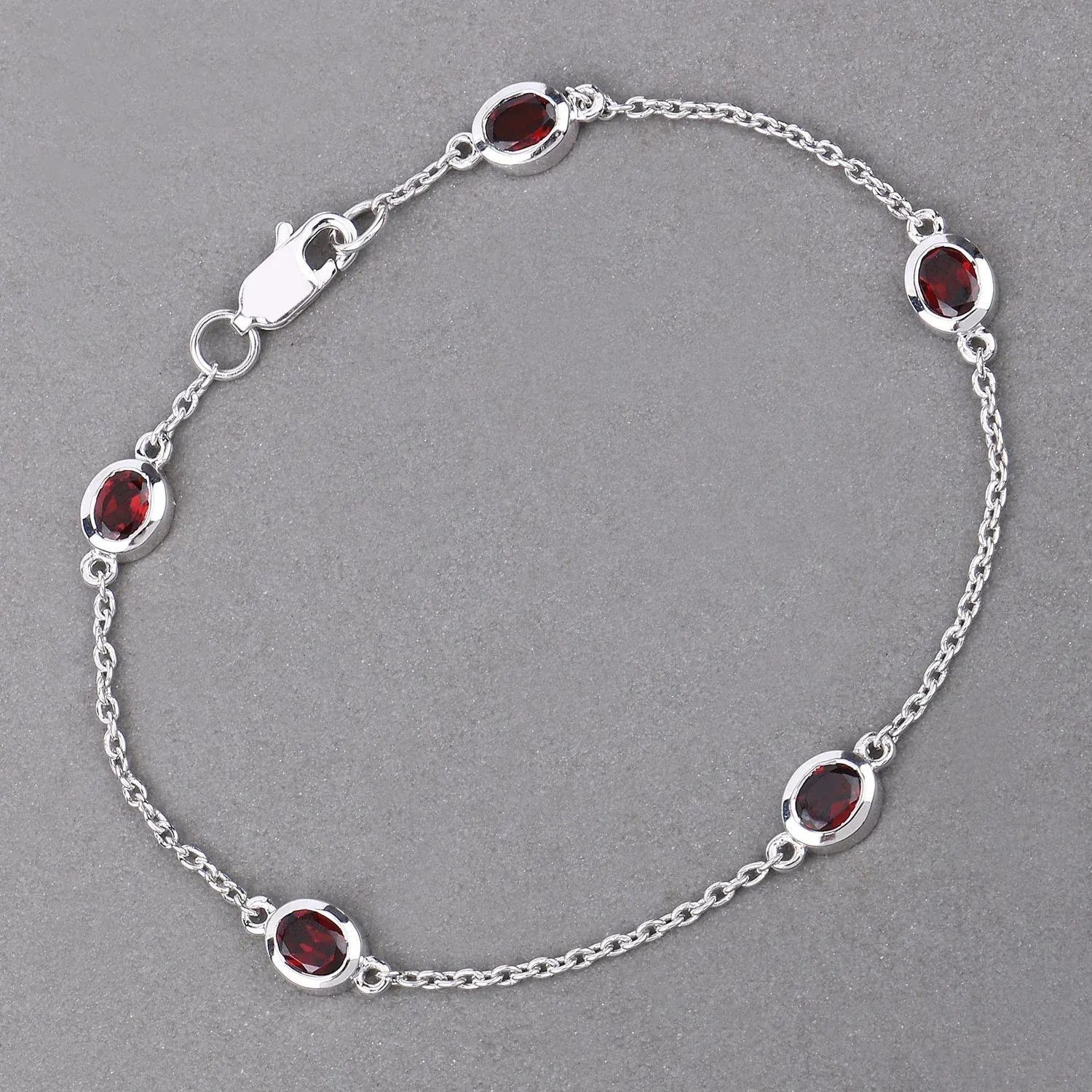 Genuine Garnet By The Yard Dainty Bracelet sold by Zulily product image thumbnail 4