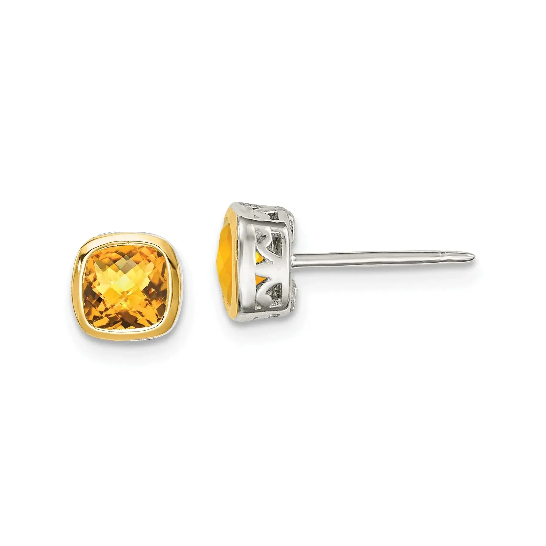 Genuine Citrine Square Stud Earrings sold by Zulily product image thumbnail 3