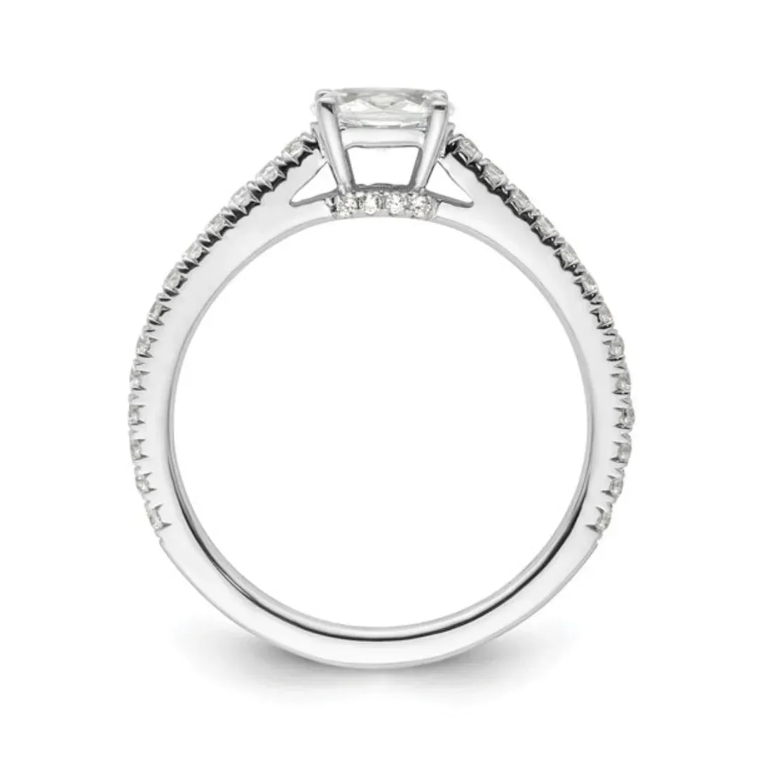 Lab Grown Diamond East-West Oval Pave Engagement Ring sold by Zulily product image thumbnail 2