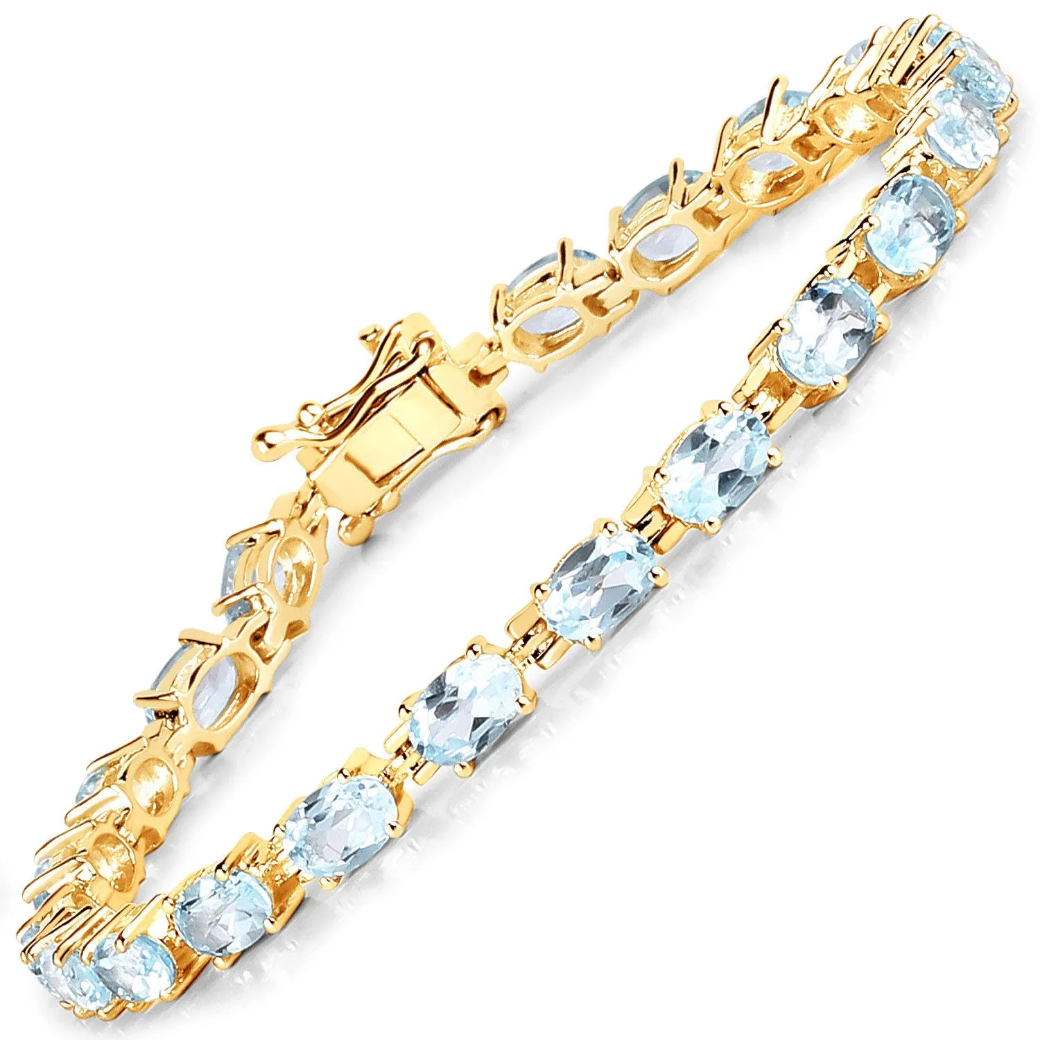 Silver Blue Topaz Bracelet sold by Zulily product image thumbnail 2