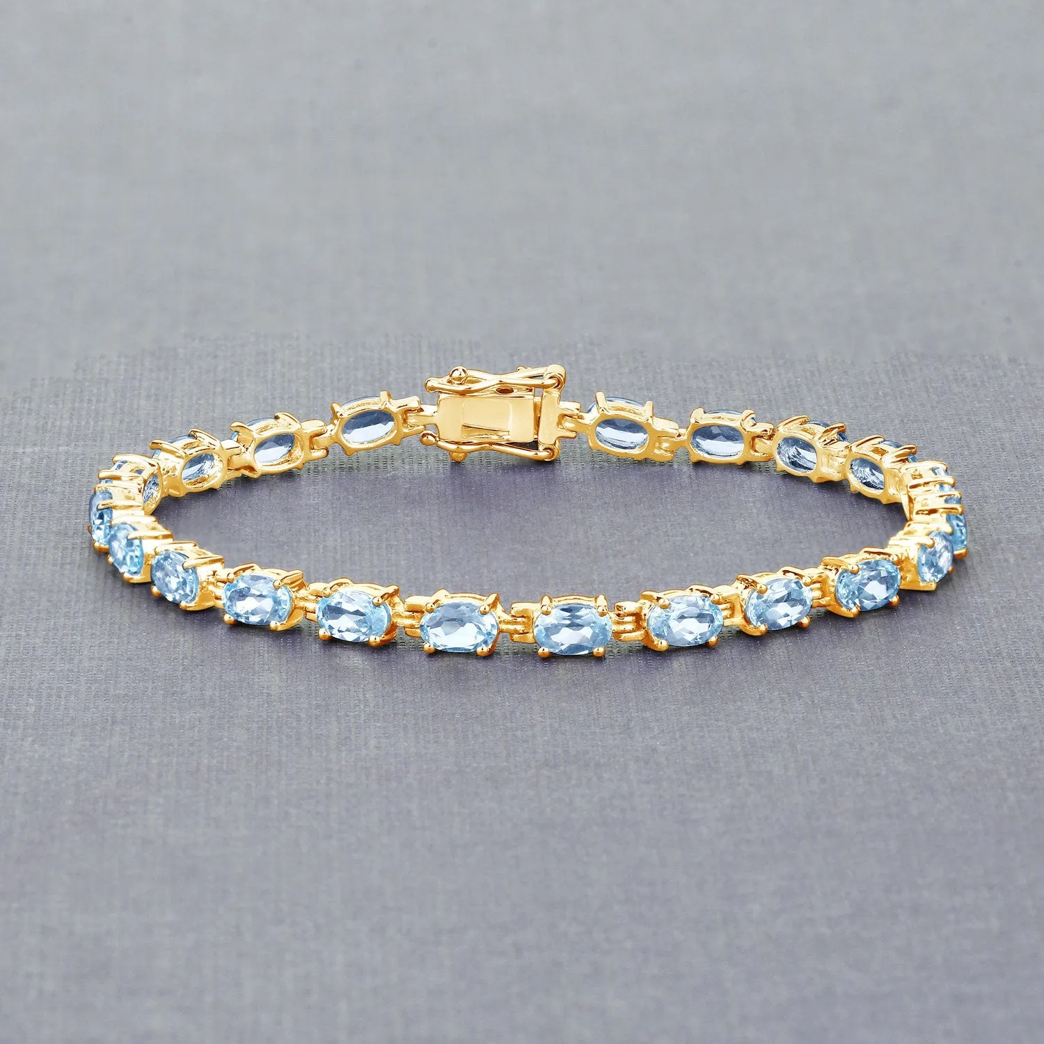 Silver Blue Topaz Bracelet sold by Zulily product image thumbnail 4