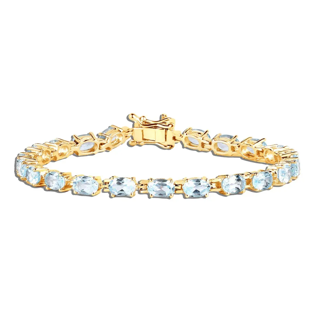 Silver Blue Topaz Bracelet sold by Zulily
