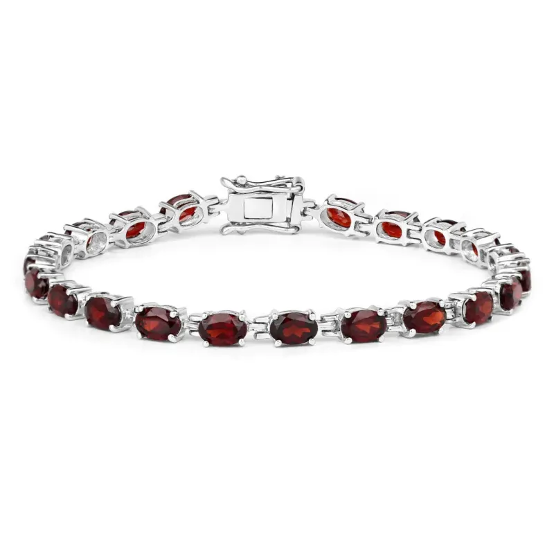 Natural Red Garnet Tennis Bracelet made by Zulily