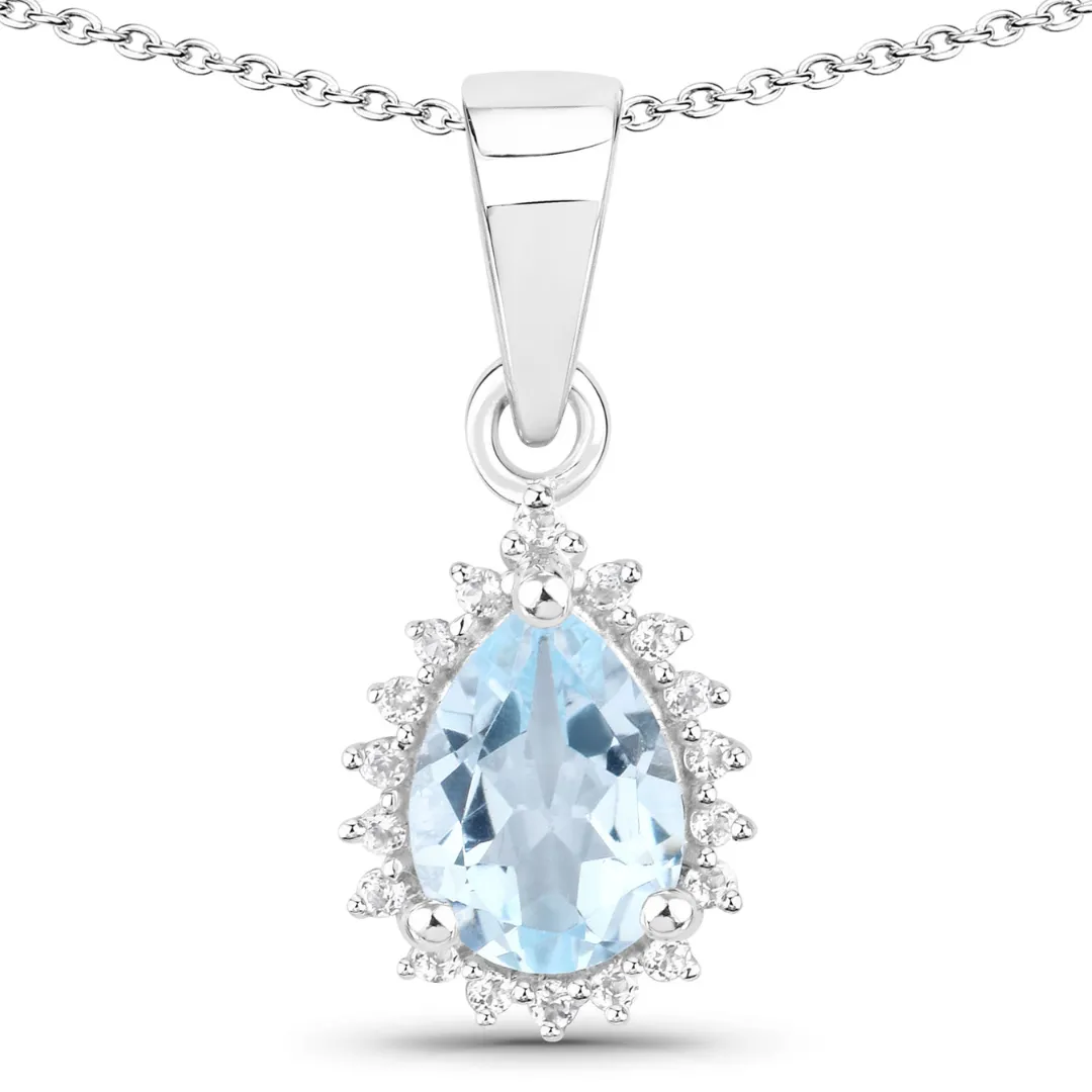 Fine Color Jewels 1.96 Cttw Oval Blue Sapphire & White Topaz 18K Yellow Gold Plated 925 Sterling Silver September Birthstone Jewelry Set sold by Zulily product image thumbnail 2