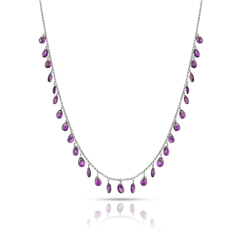 Dainty Amethyst Layer Necklace made by Zulily