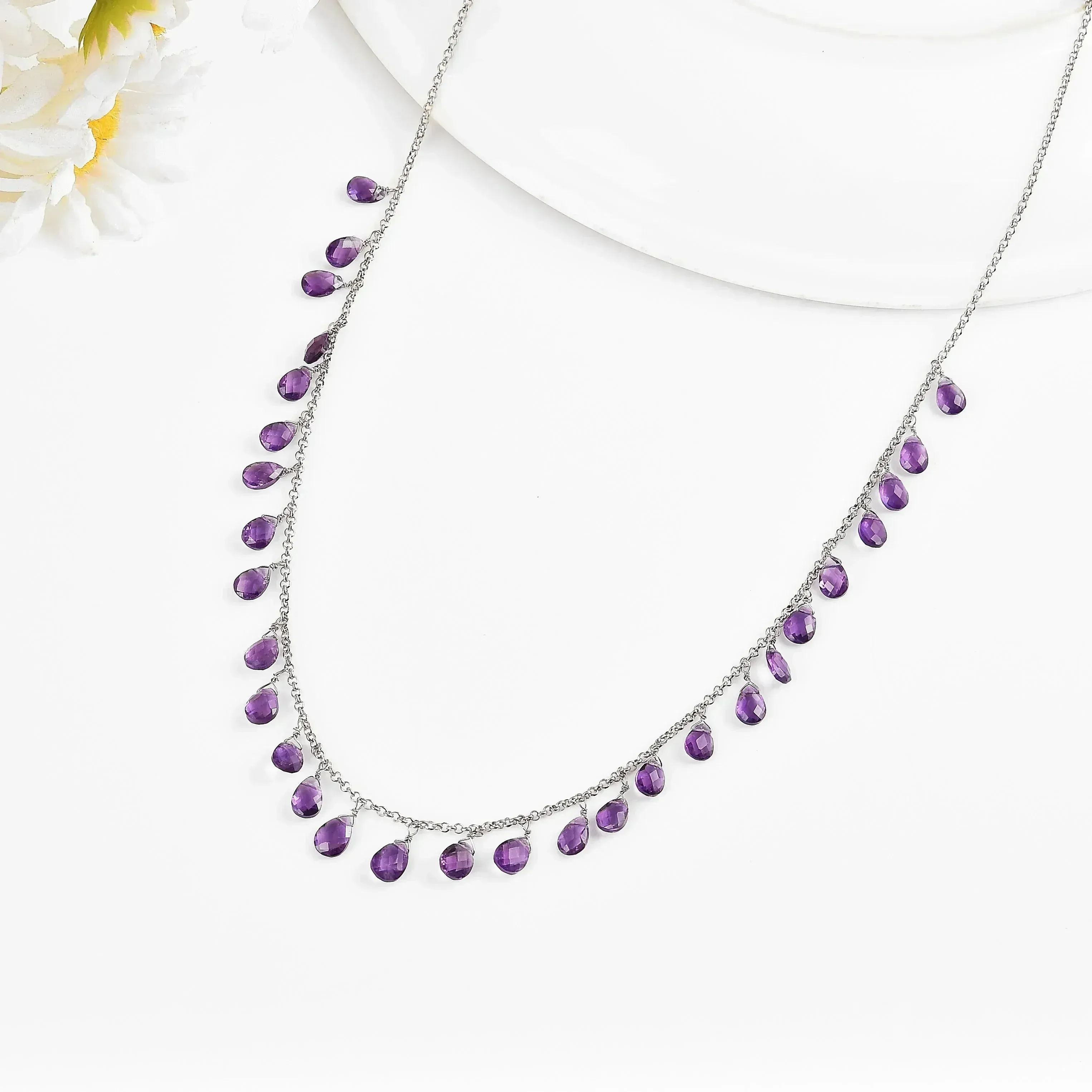 Dainty Amethyst Layer Necklace sold by Zulily product image thumbnail 2