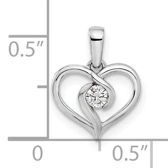 14K White Gold Heart Shaped Twisted Pendant sold by Zulily product image thumbnail 4