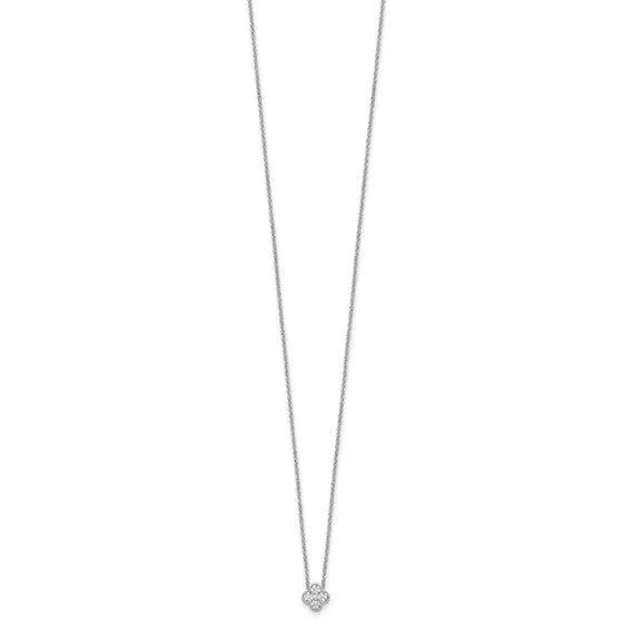 14K White Gold Four Leaf Clover Charm Pendant sold by Zulily product image thumbnail 4