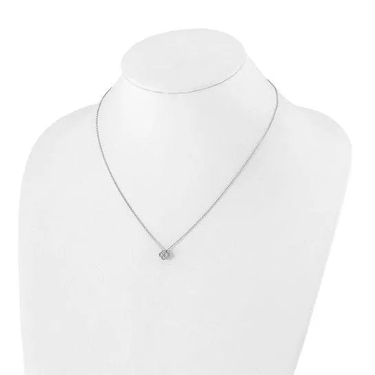 14K White Gold Four Leaf Clover Charm Pendant sold by Zulily product image thumbnail 3