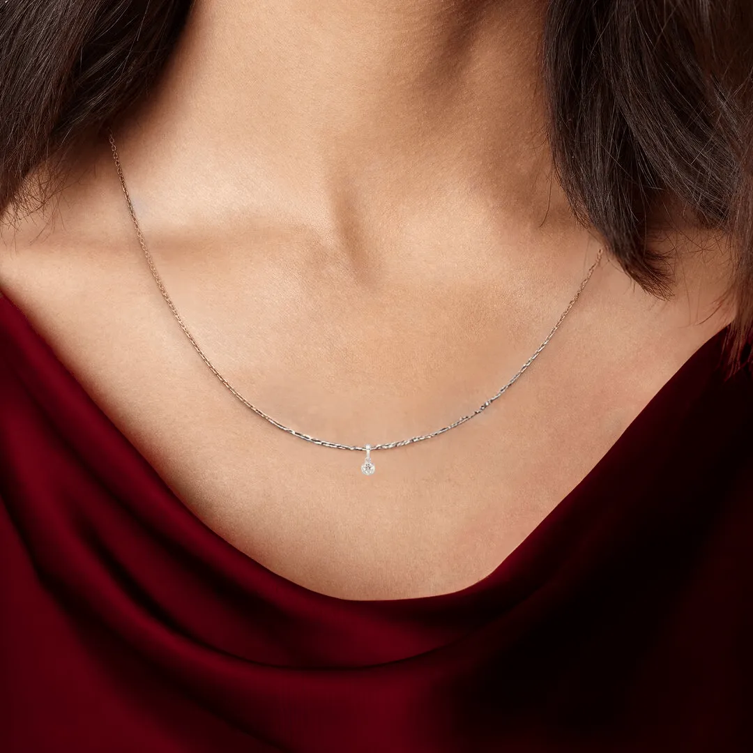 14K White Gold Lab Grown Diamond Solitaire Necklace sold by Zulily product image thumbnail 3