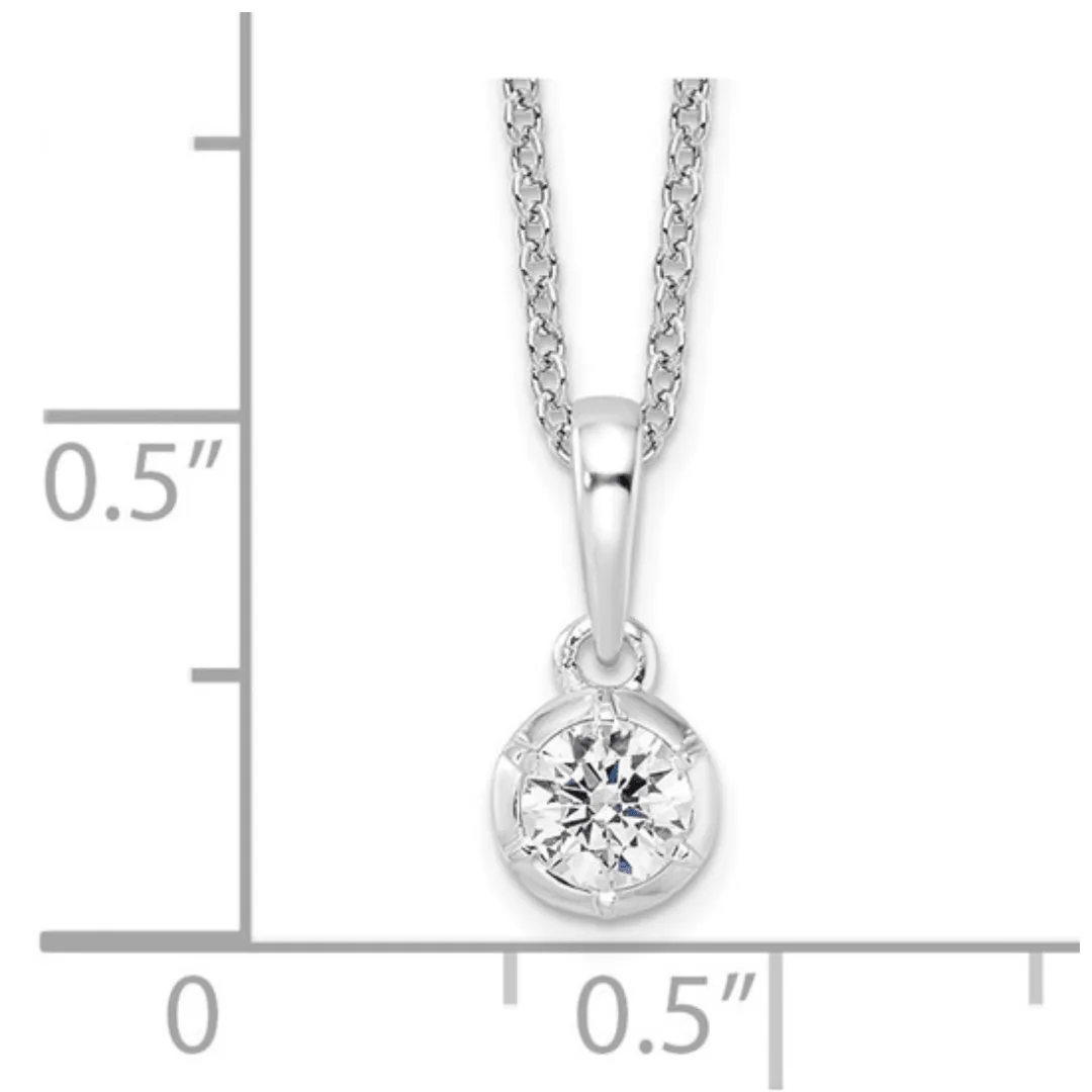 14K White Gold Lab Grown Diamond Solitaire Necklace sold by Zulily product image thumbnail 4