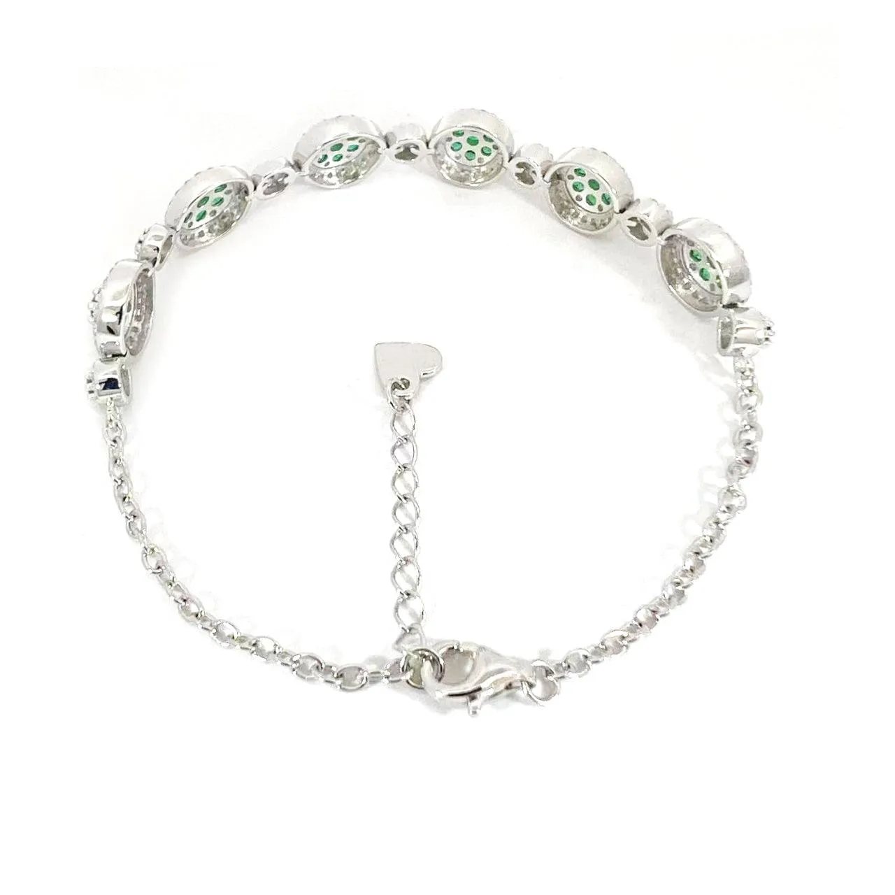 Lab Grown Emerald White Halo Bracelet sold by Zulily product image thumbnail 5
