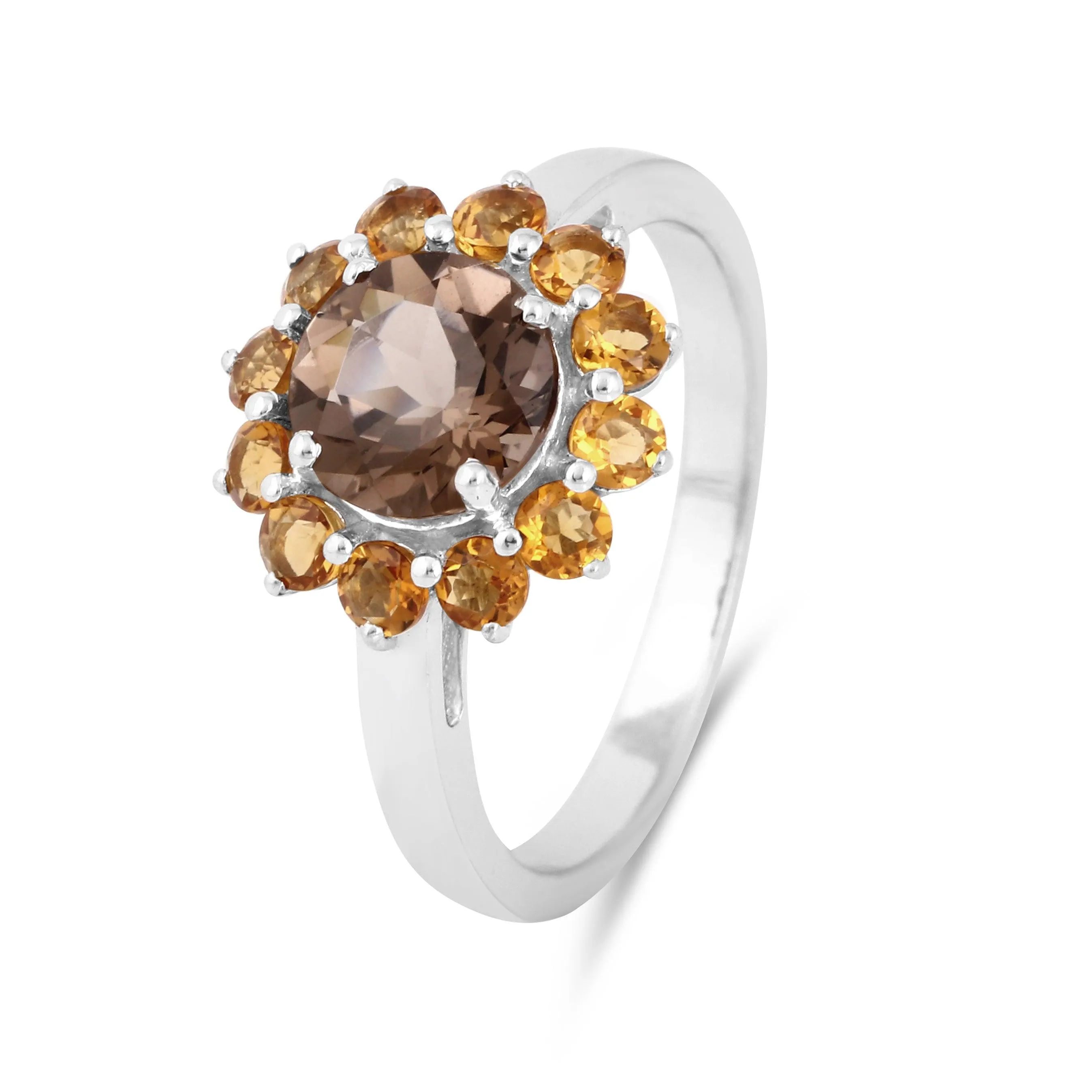 Smoky Quartz Sunflower Ring sold by Zulily product image thumbnail 5
