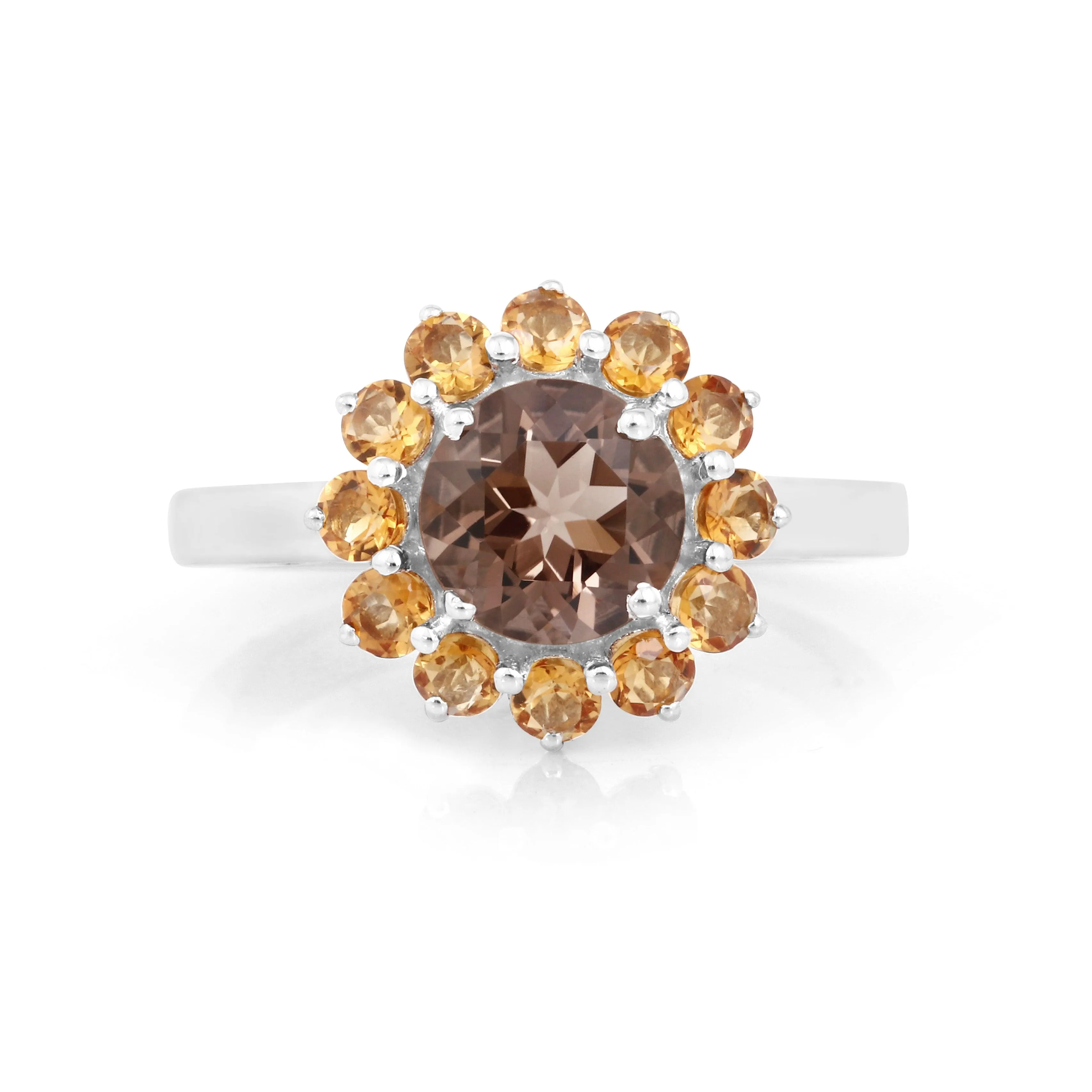 Smoky Quartz Sunflower Ring sold by Zulily product image thumbnail 2