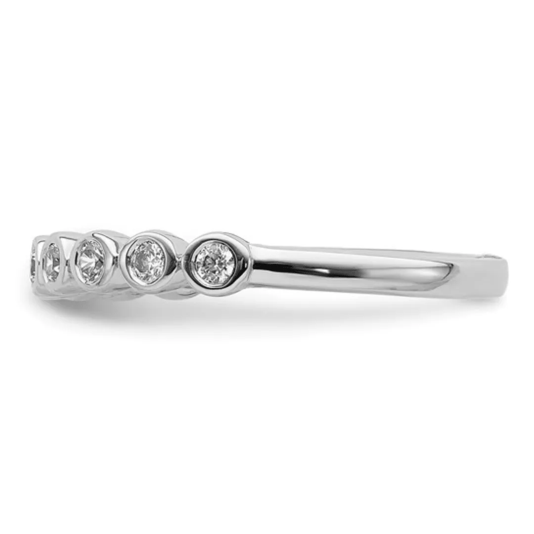 14K White Gold Lab Diamond Half Eternity Ring sold by Zulily product image thumbnail 3