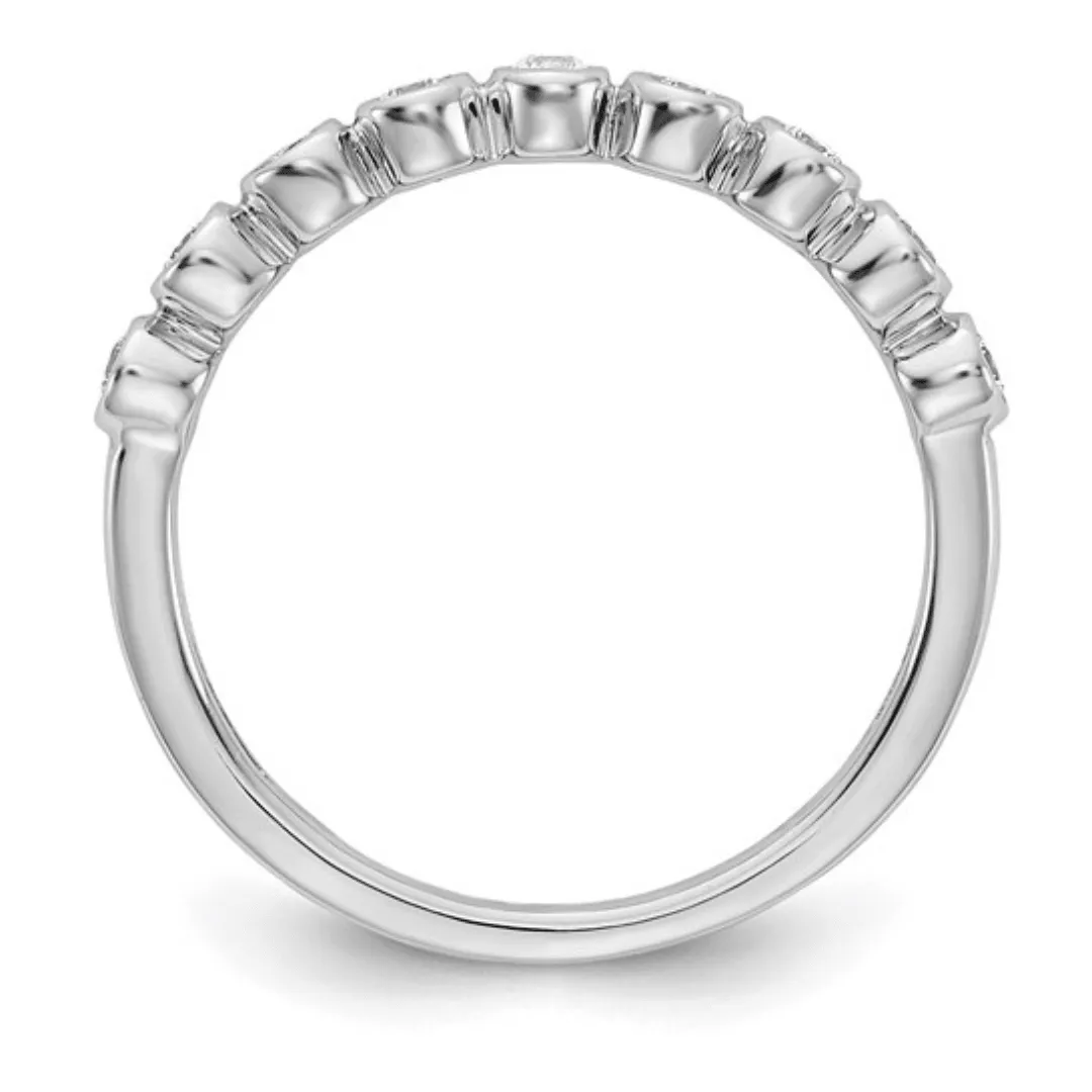 14K White Gold Lab Diamond Half Eternity Ring sold by Zulily product image thumbnail 4