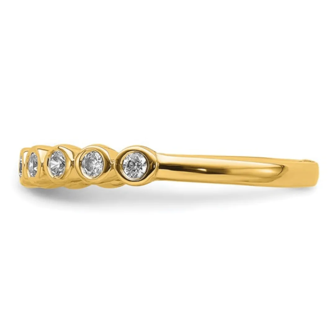 14K Gold Lab Diamond Half Eternity Ring sold by Zulily product image thumbnail 3