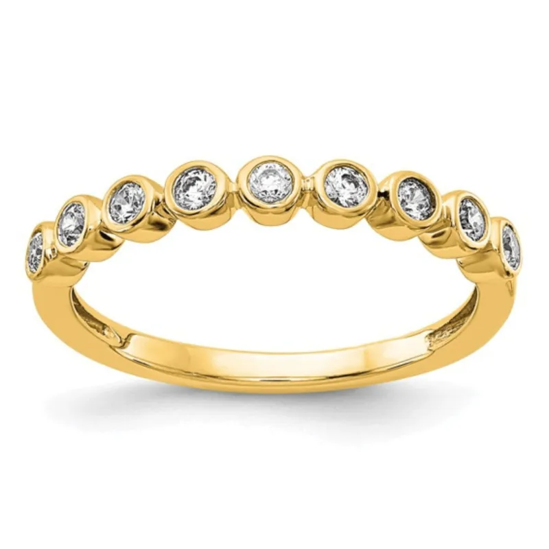 14K Gold Lab Diamond Half Eternity Ring made by Zulily