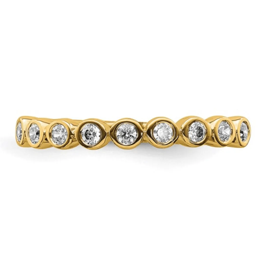14K Gold Lab Diamond Half Eternity Ring sold by Zulily product image thumbnail 5