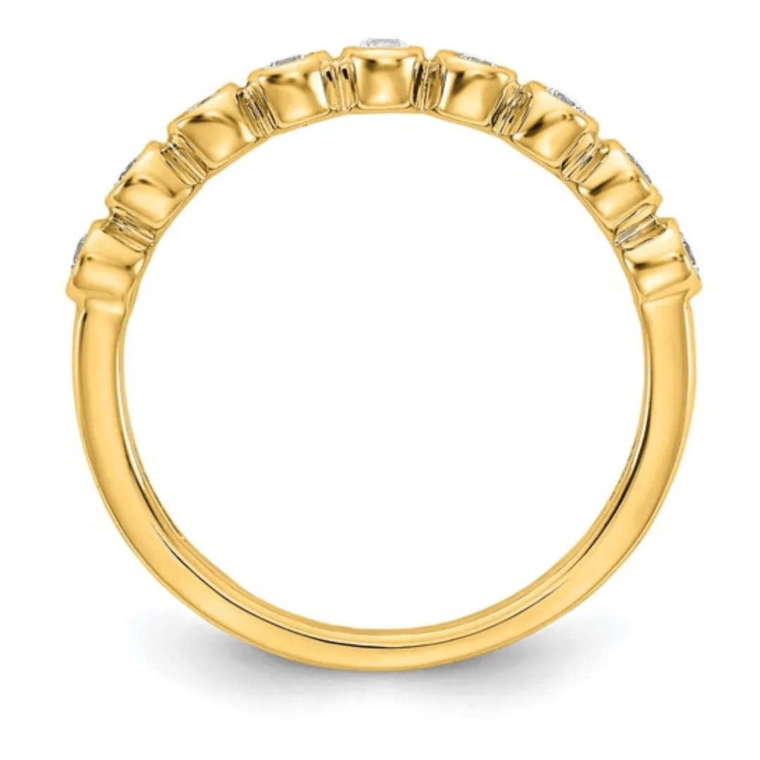 14K Gold Lab Diamond Half Eternity Ring sold by Zulily product image thumbnail 2