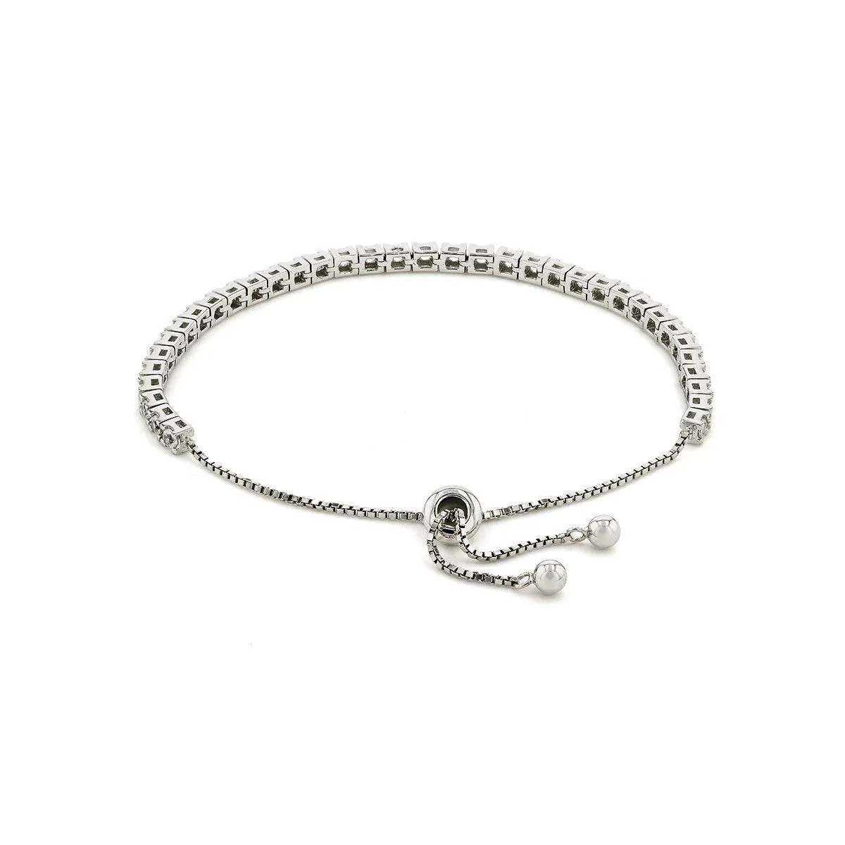 White Sapphire Tennis Bracelet sold by Zulily product image thumbnail 4