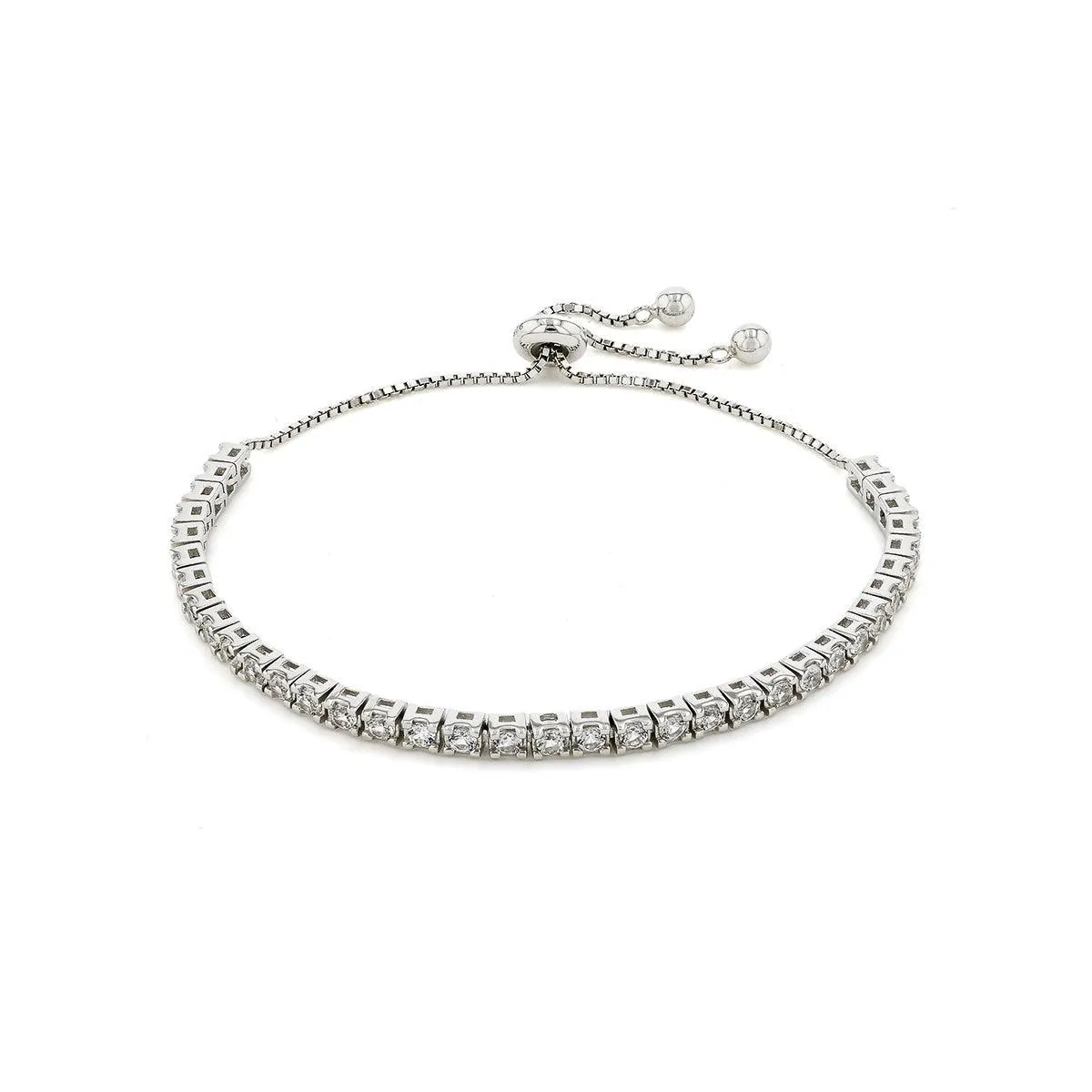 White Sapphire Tennis Bracelet sold by Zulily