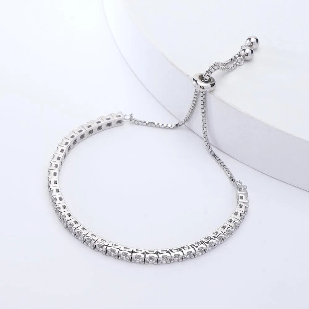 White Sapphire Tennis Bracelet sold by Zulily product image thumbnail 5